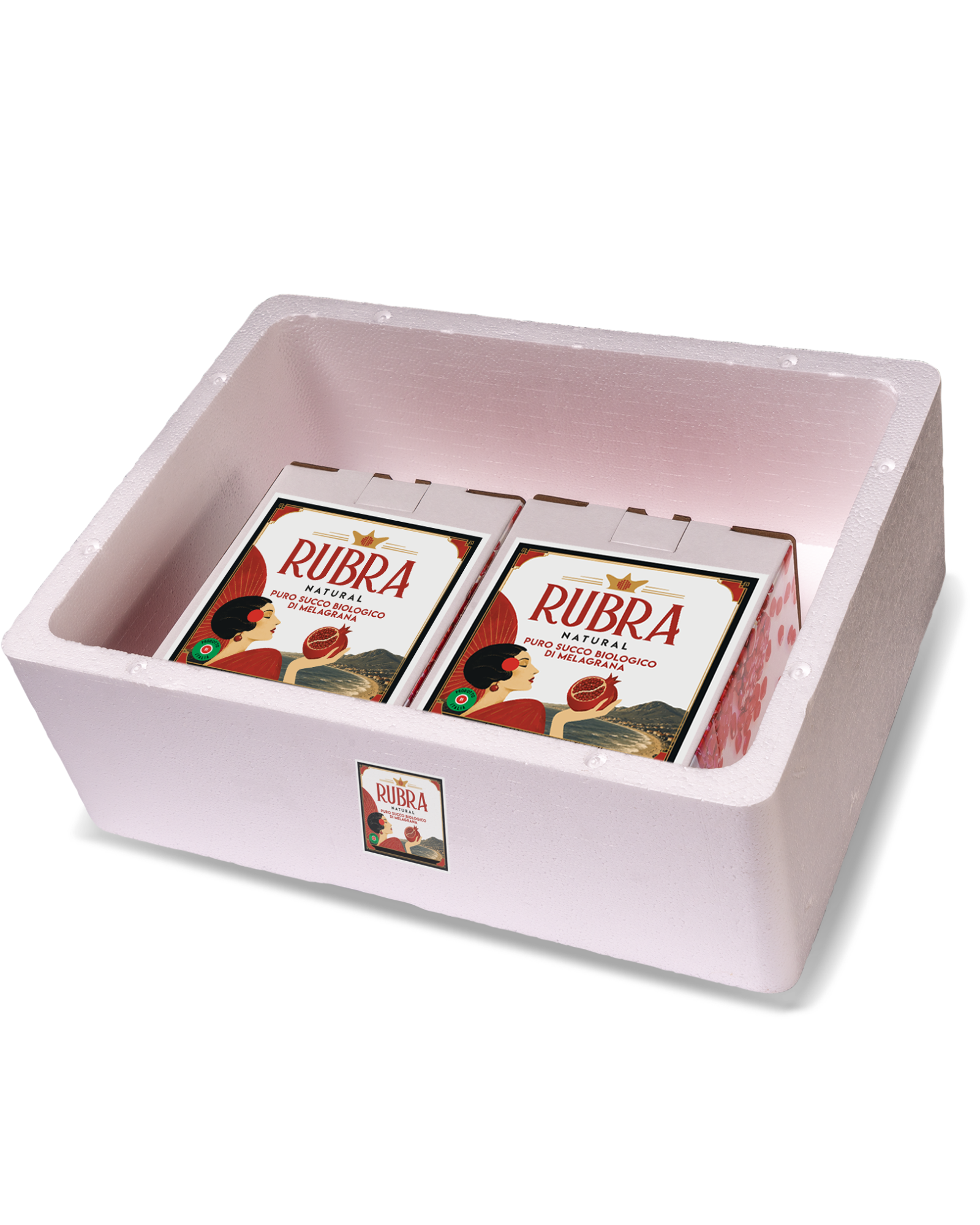 Confezione da 2 Bag in Box di succo biologico di melagrana Rubra Naturals