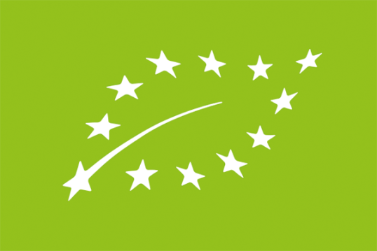 Logo certificazione biologica europea per il succo di melograno biologico Rubra Naturals